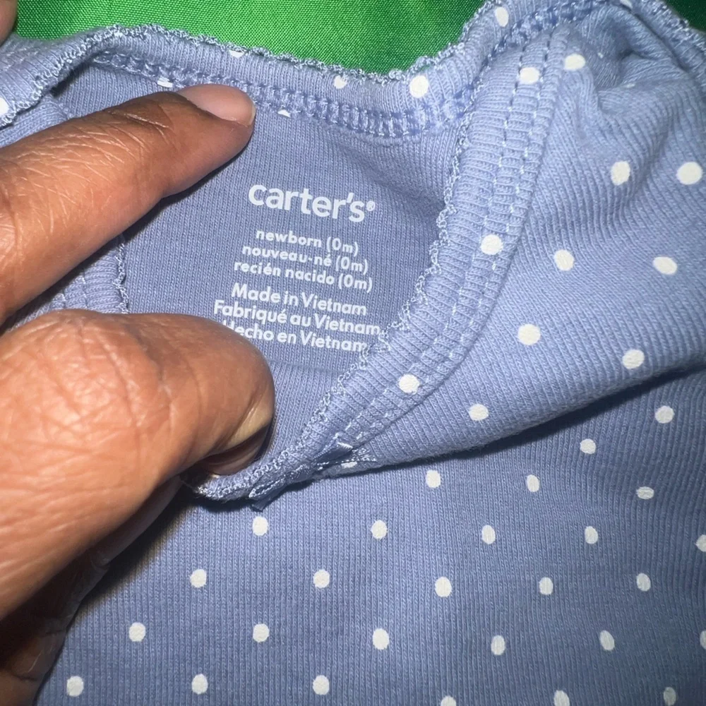 Carter's Blue and Gray Bodysuits Set size Newborn